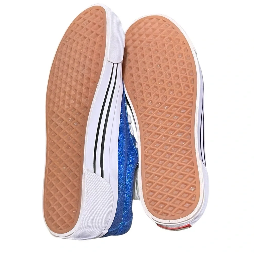 Vans Sid Ni Glitter Sneakers Size 9.5 Blue